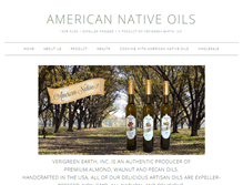 Tablet Screenshot of americannativeoils.com